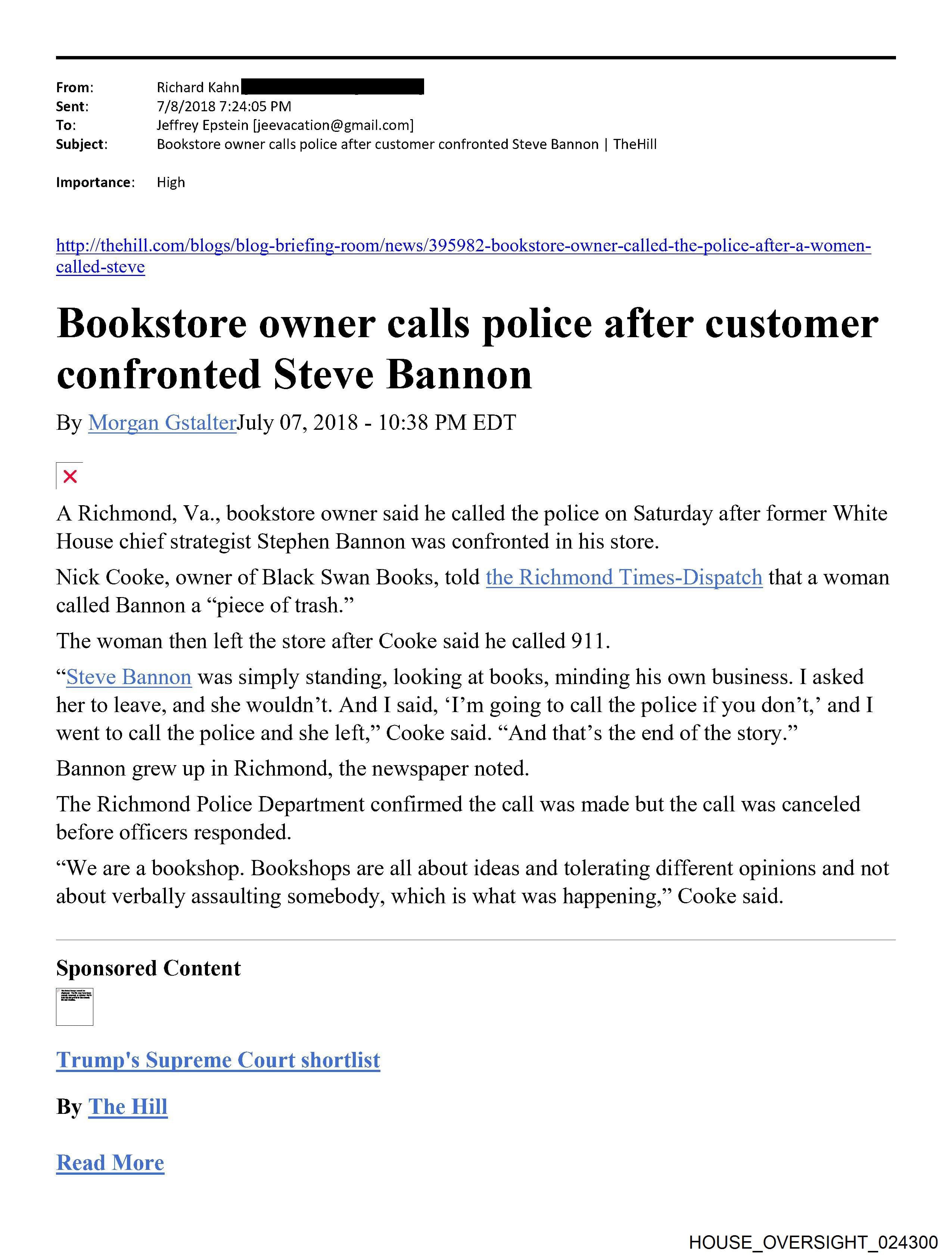 Bannon Bookstore Confrontation