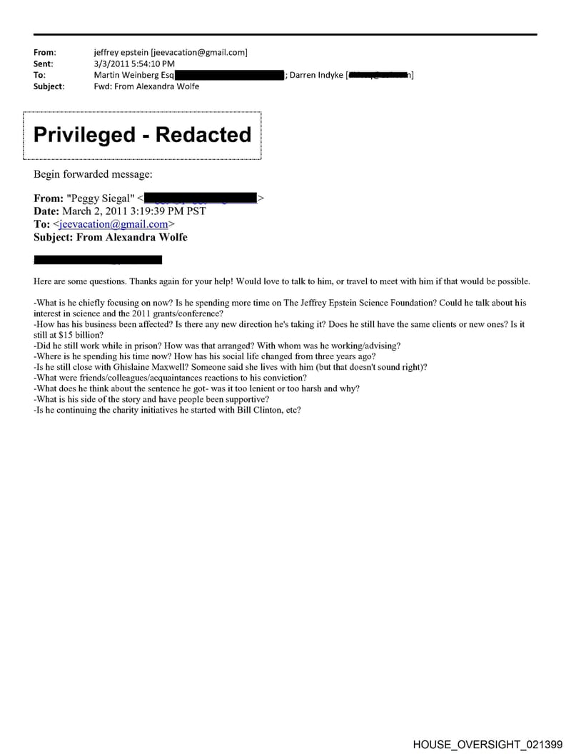 HOUSE OVERSIGHT 021399
