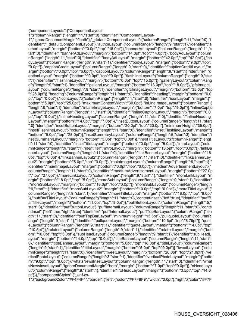 HOUSE OVERSIGHT 028406