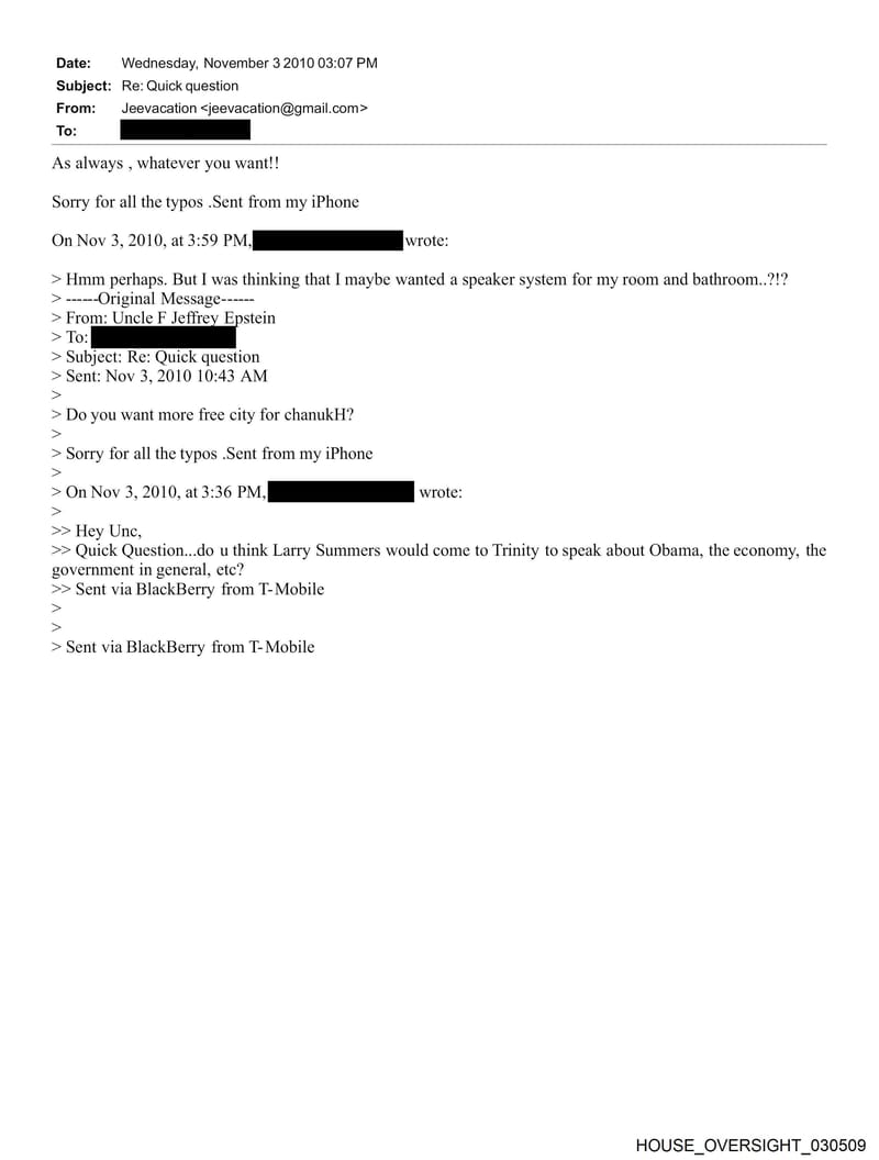 HOUSE OVERSIGHT 030509