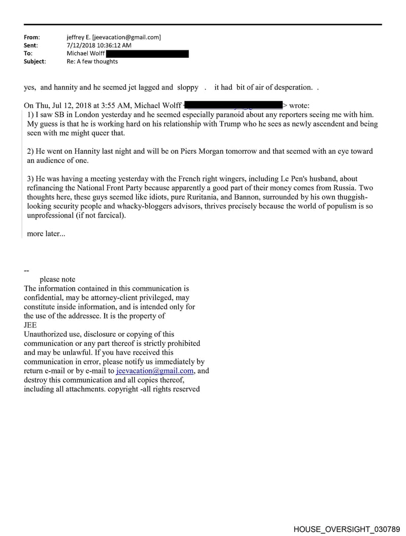 HOUSE OVERSIGHT 030789