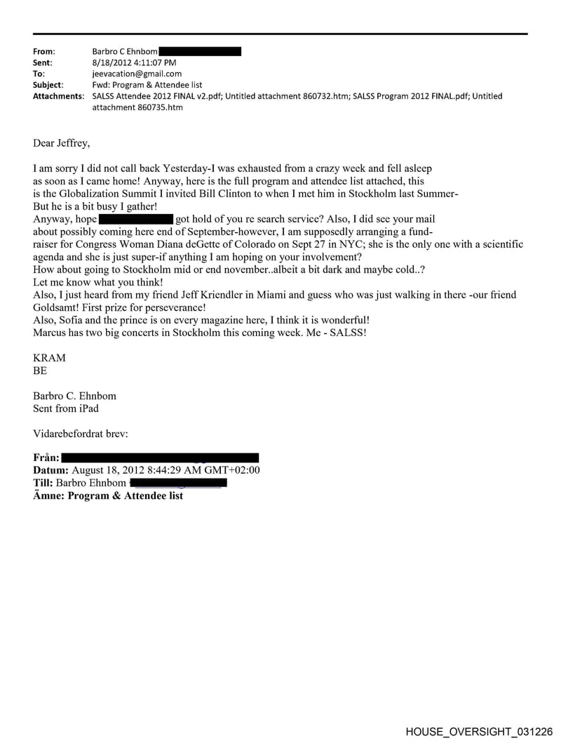 HOUSE OVERSIGHT 031226