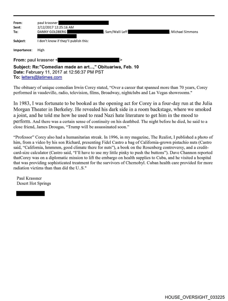 HOUSE OVERSIGHT 033225